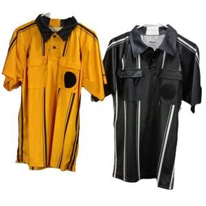 Two/ US Soccer Federation Referee Shirts/ Short Sleeve/ One Black/ One Golden